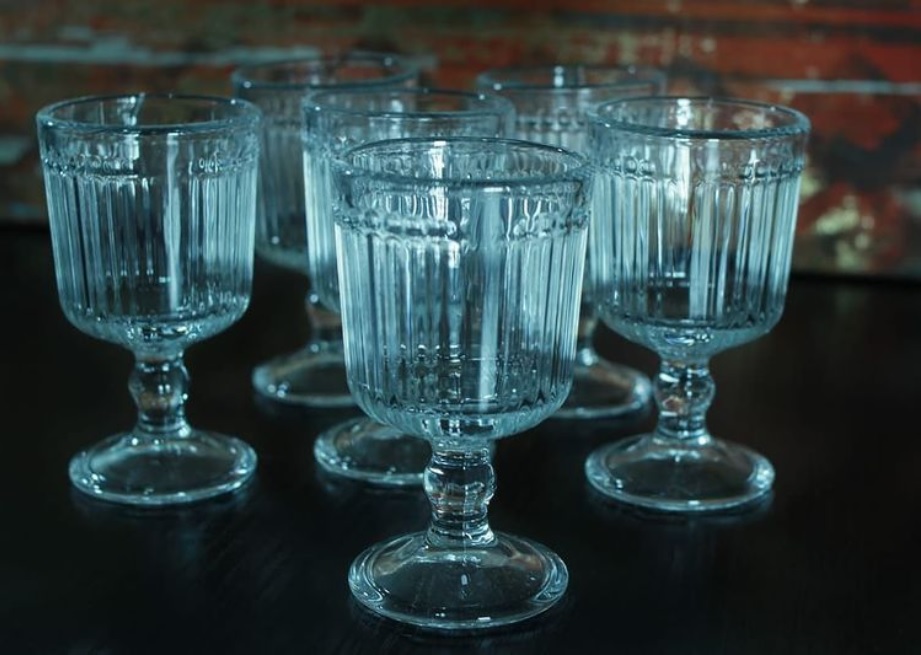 set de 6 copas de cristal.