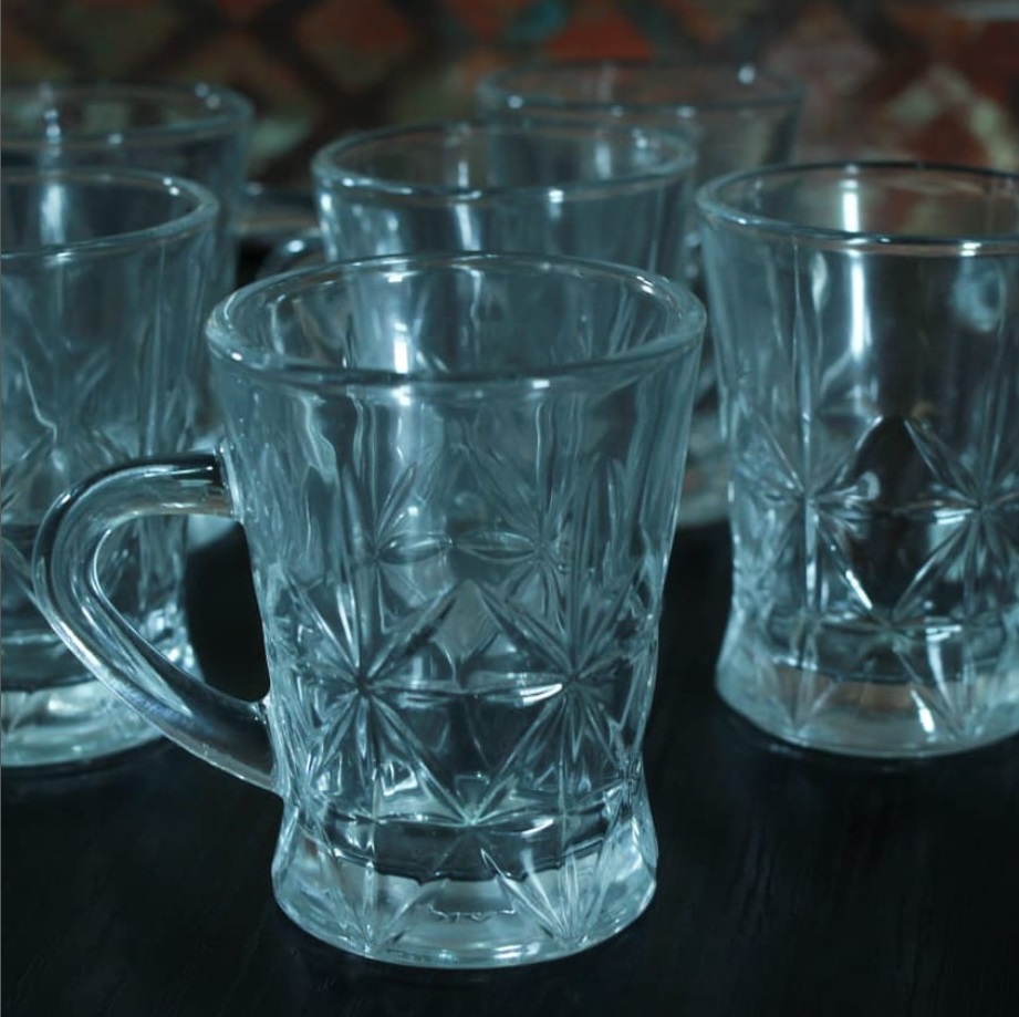 set de 6 copas de cristal.